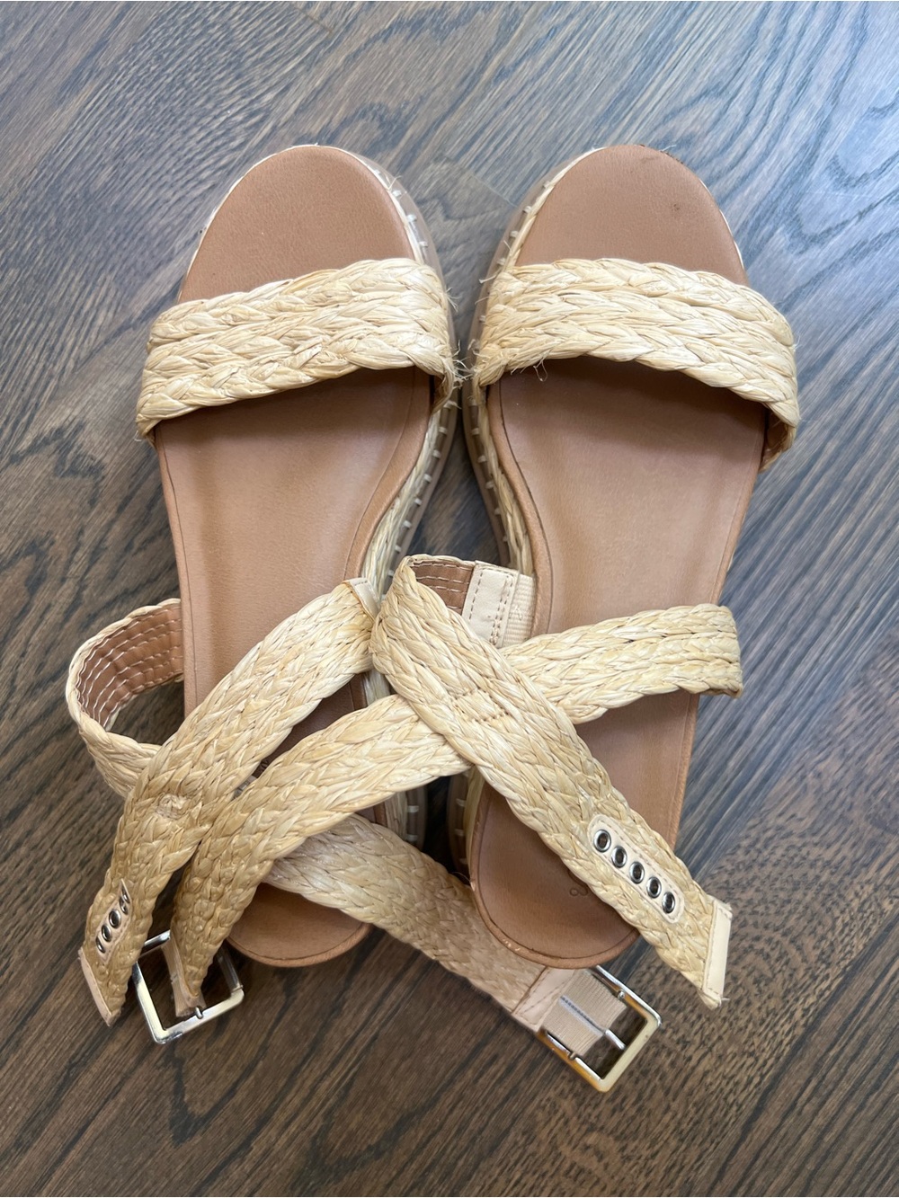 Adorable Braided Tan Sandals